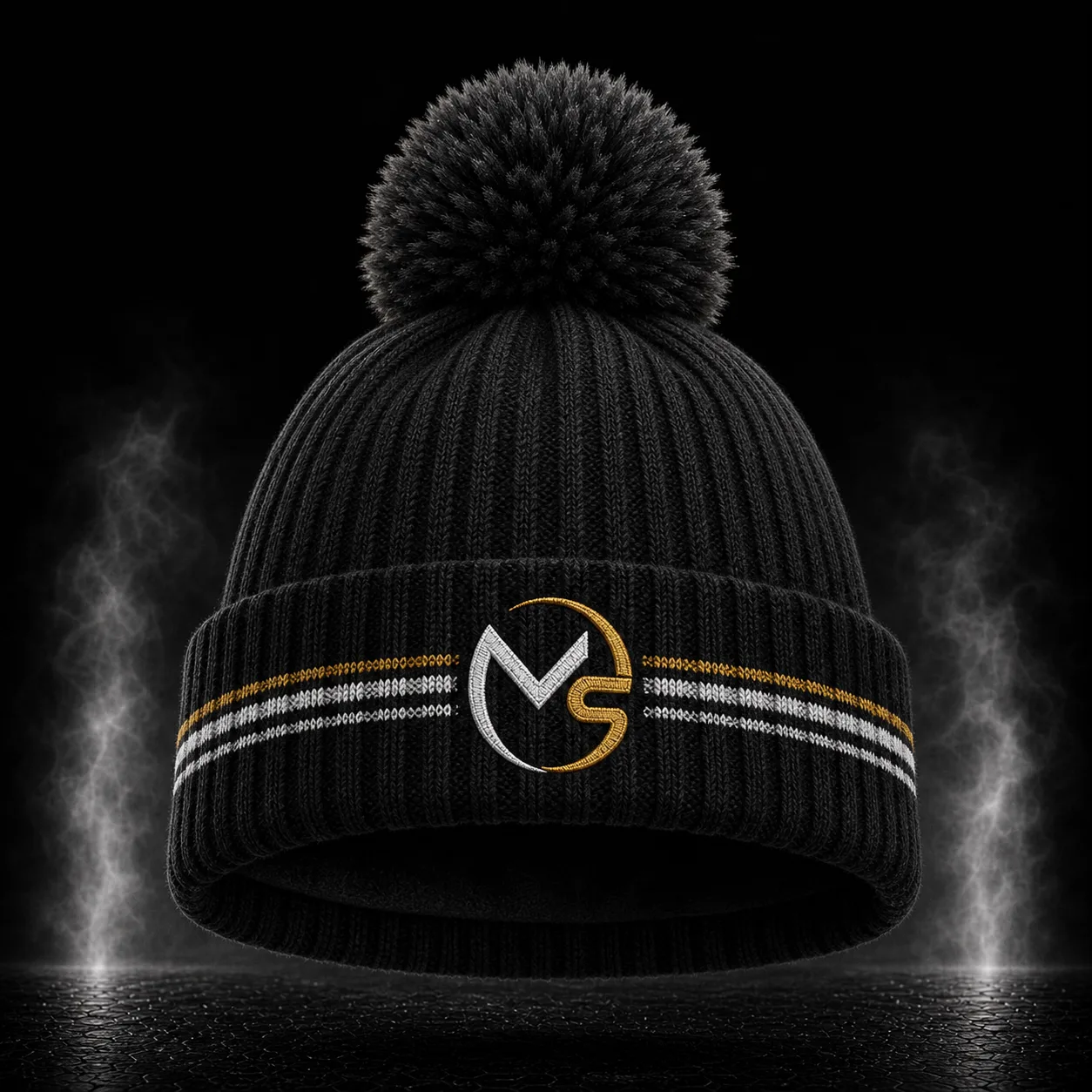 Pom-Pom Knit Beanie