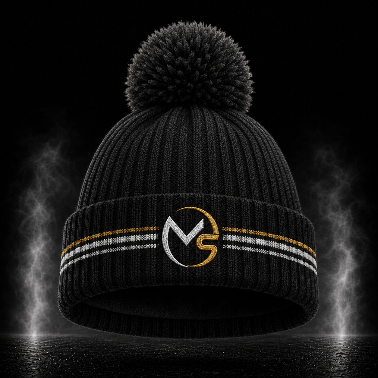 Pom-Pom Knit Beanie