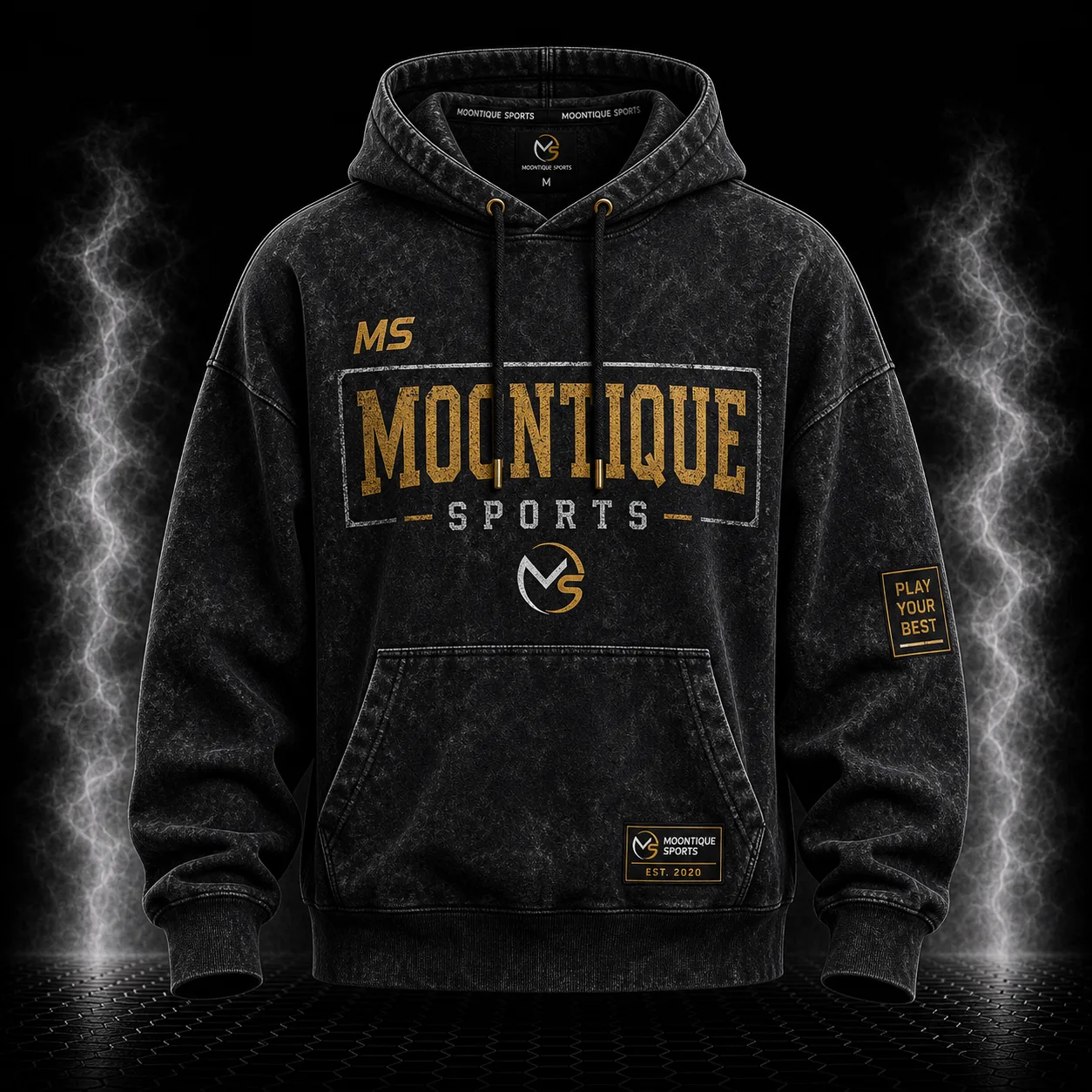 Acid Wash Pullover Hoodie