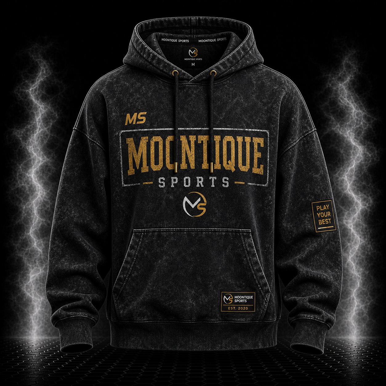 Acid Wash Pullover Hoodie