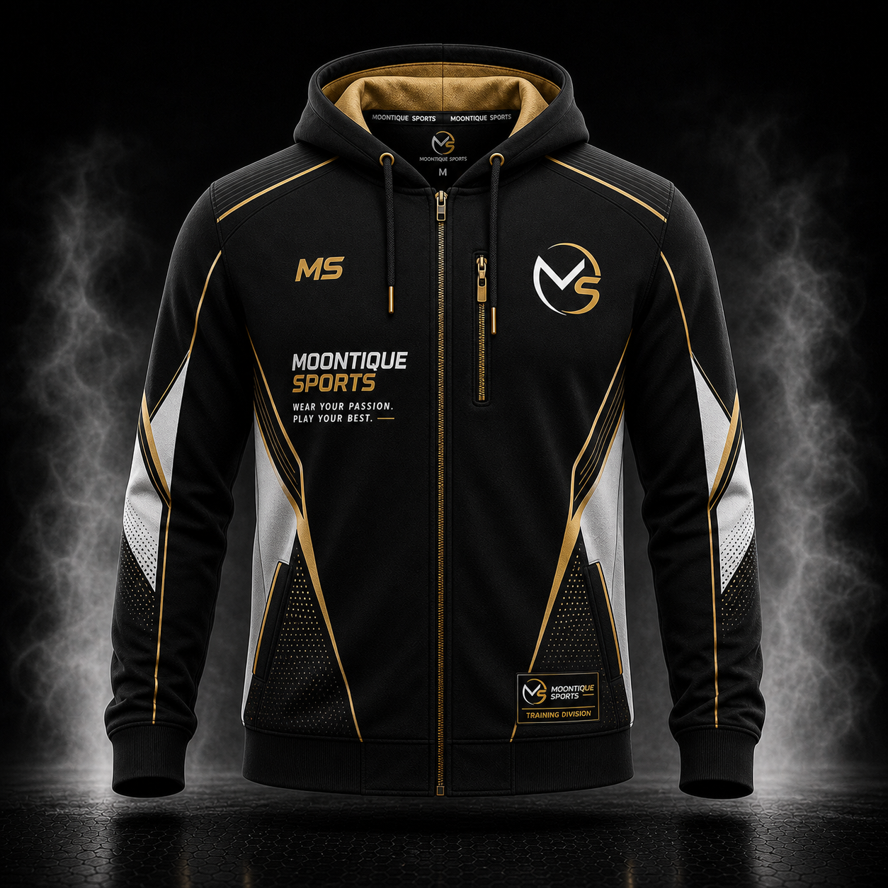 Panel Print Zip Hoodie