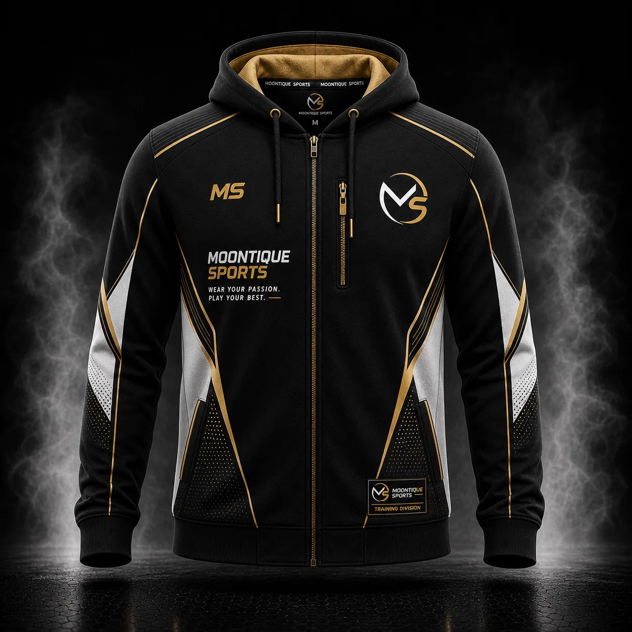 Panel Print Zip Hoodie